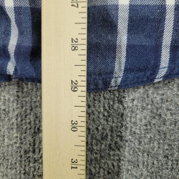 Sonoma Button Shirt Men's Medium Blue Plaid Flannel Pockets Long Sleeve Adult M - Picture 13 of 15